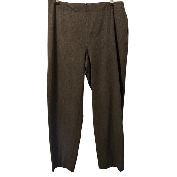 Talbots Womens Classic Slim Pants Size 14 Gray Polyester/Rayon Blend Side Zip - Picture 5 of 12